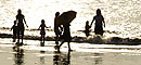 Silhouettes on a Bali Beach in the Sunshine