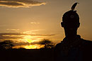 Samburu Warrior Silhouette