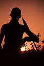 Samburu Warrior at Sunset