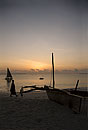 Dhow's & Man on Beach 