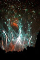 Fireworks crowd silhouette