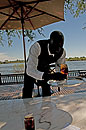 Waiter Serving Drinks at the Falls