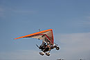 Microlight taking off