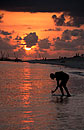 Silhouette Man in Sea Nungwi