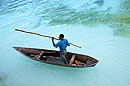 Mokoro Canoe on Aqua Sea