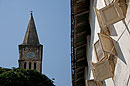 Cathedral Clock Spire Stone Town