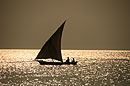 Dhow in Silhouette Zanzibar